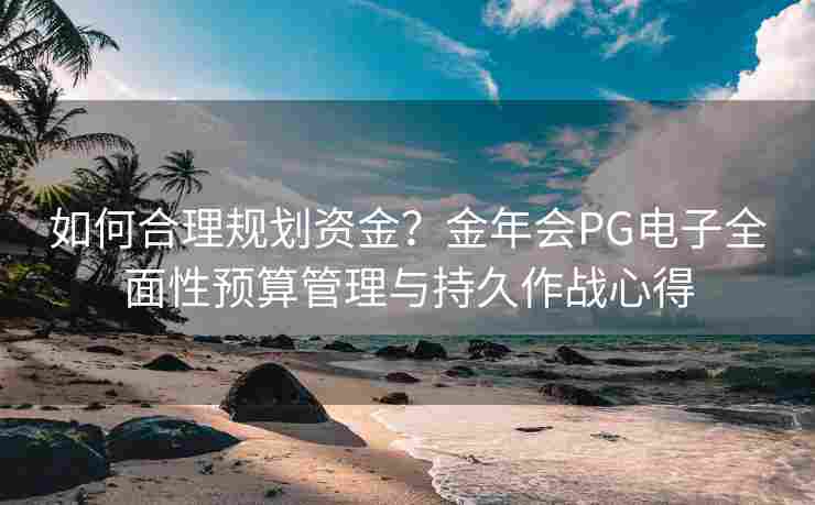 如何合理规划资金？金年会PG电子全面性预算管理与持久作战心得