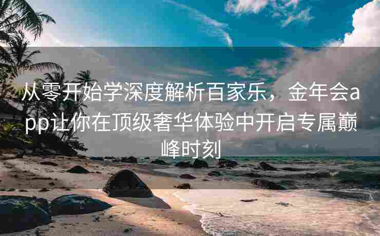 从零开始学深度解析百家乐，金年会app让你在顶级奢华体验中开启专属巅峰时刻